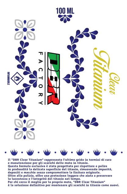 DBR Clear Titanium - Spray Detergente per Scarichi in Titanio e Acciaio - DBR Factory