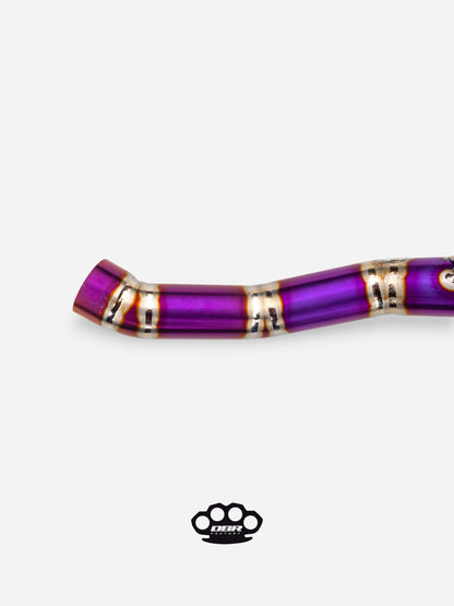 DBR 4T Titanium Exhaust Manifold + Powerbomb - KTM: EXC-F 450 (2020-2023), Husqvarna: 450 FE (2020-2023) and Husqvarna: 501 FE (2020-2023)