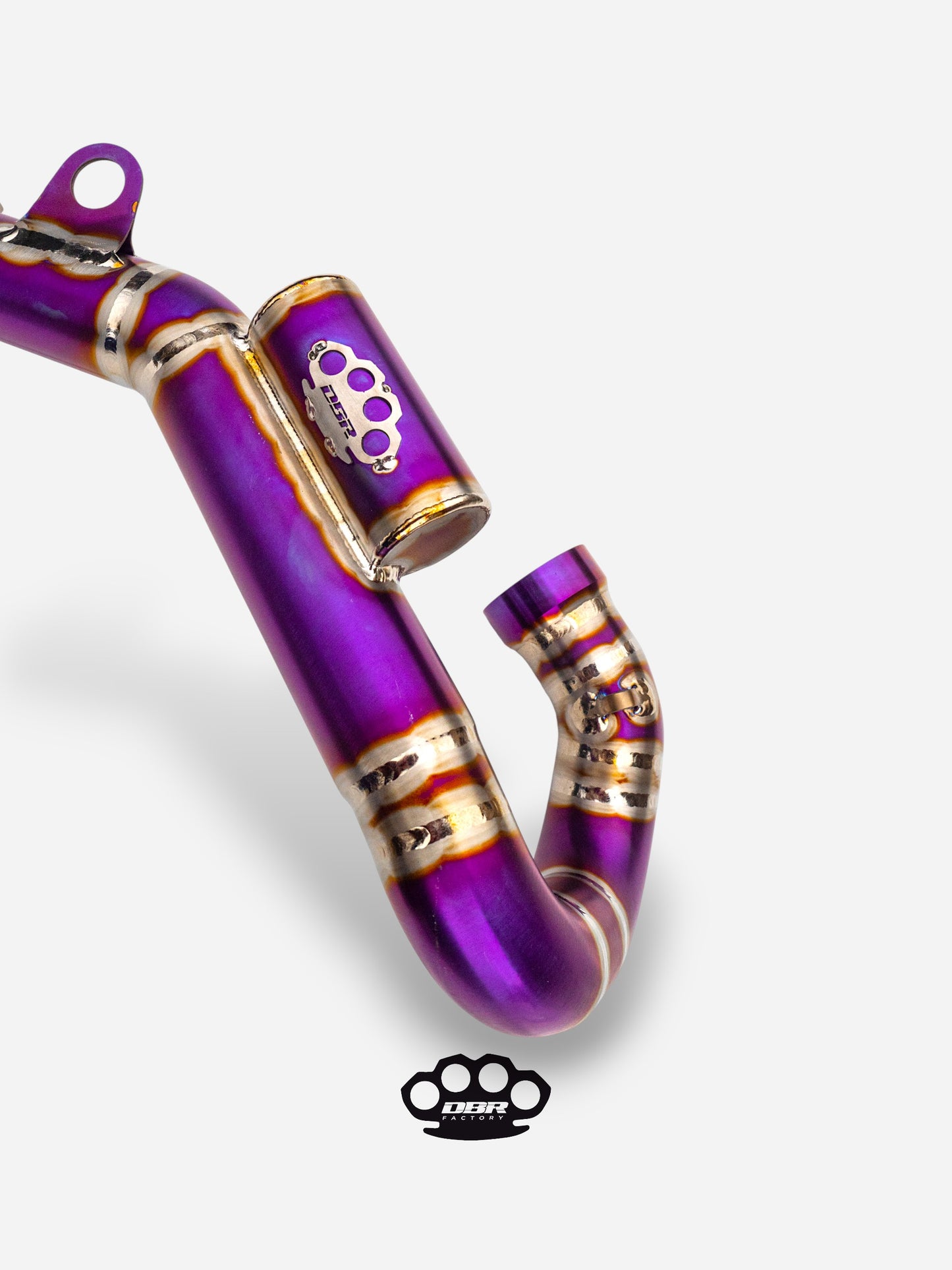 DBR 4T Titanium Exhaust Manifold + Powerbomb - KTM: EXC-F 450 (2020-2023), Husqvarna: 450 FE (2020-2023) and Husqvarna: 501 FE (2020-2023)