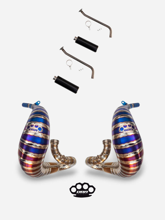 DBR Komplettauspuff aus Titan für YAMAHA BANSHEE 350CC ATV 1988–2009