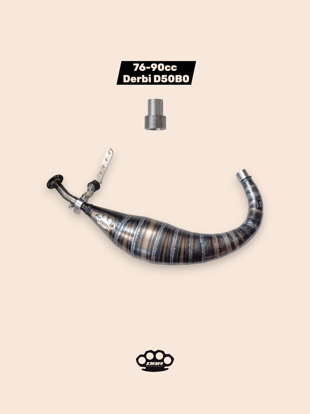 DBR Auspuff Derbi D50B0 Superfast Tiefer Bauch