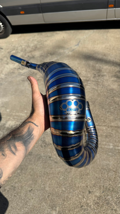 Scarico Completo DBR Off-Road Full Titanium Blue - TM FI SMR 125cc 2020/2025 - DBR Factory