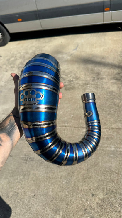 Scarico Completo DBR Off-Road Full Titanium Blue - TM FI SMR 125cc 2020/2025 - DBR Factory