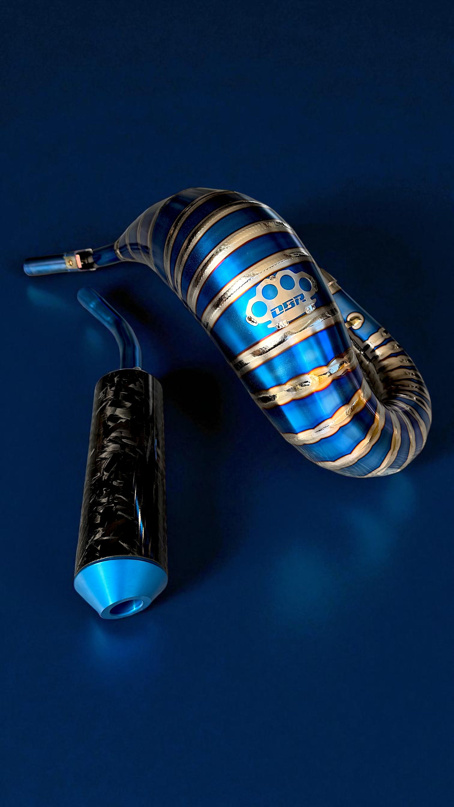 Scarico Completo DBR Off-Road Full Titanium Blue - TM FI SMR 125cc 2020/2025 - DBR Factory