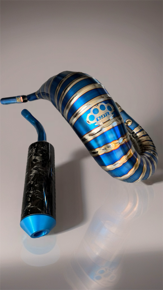 Scarico Completo DBR Off-Road Full Titanium Blue - TM FI SMR 125cc 2020/2025 - DBR Factory