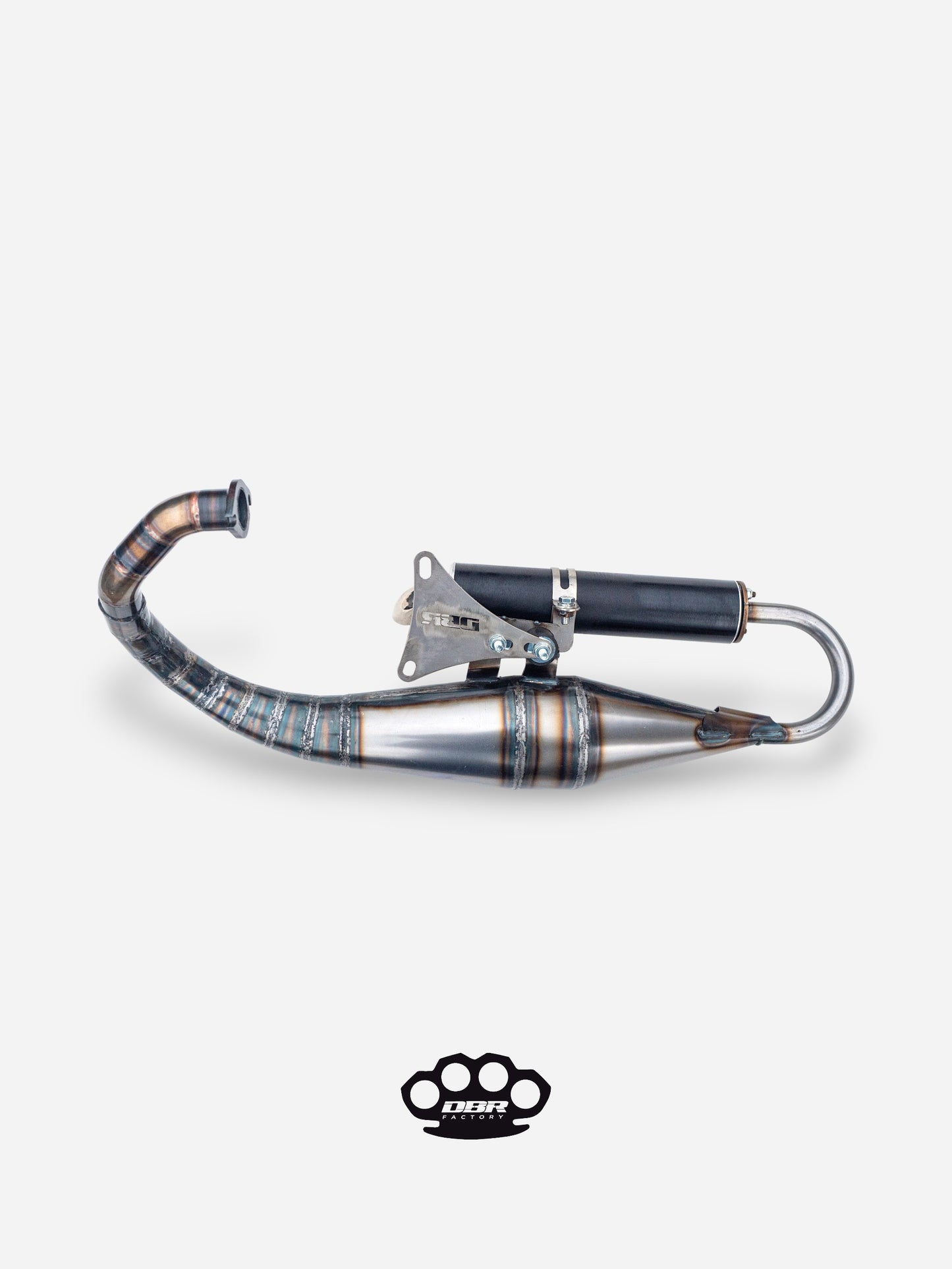 Auspuff DBR Minarelli Vertikal Basis - MBK Booster Spirit, Next Generation und Stunt - Yamaha Zuma und Slider