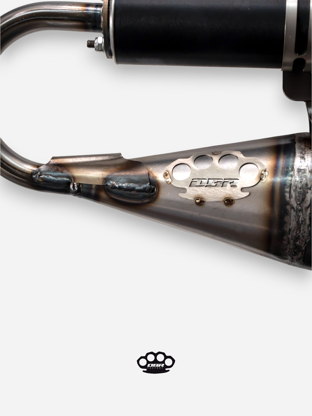 Marmitta DBR Minarelli Verticale Intermedio - MBK Booster Spirit, Next Generation e Stunt - Yamaha Zuma e Slider - DBR Factory