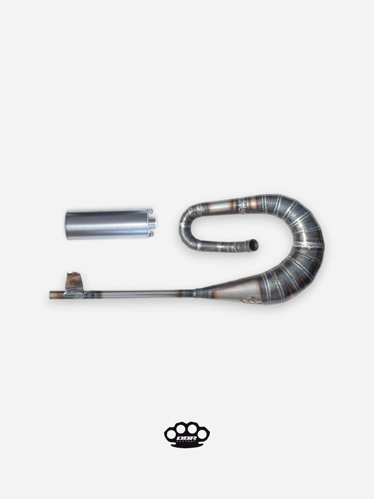 DBR Classic Moped Auspuff - Integrierter Schalldämpfer Vespa und Gilera