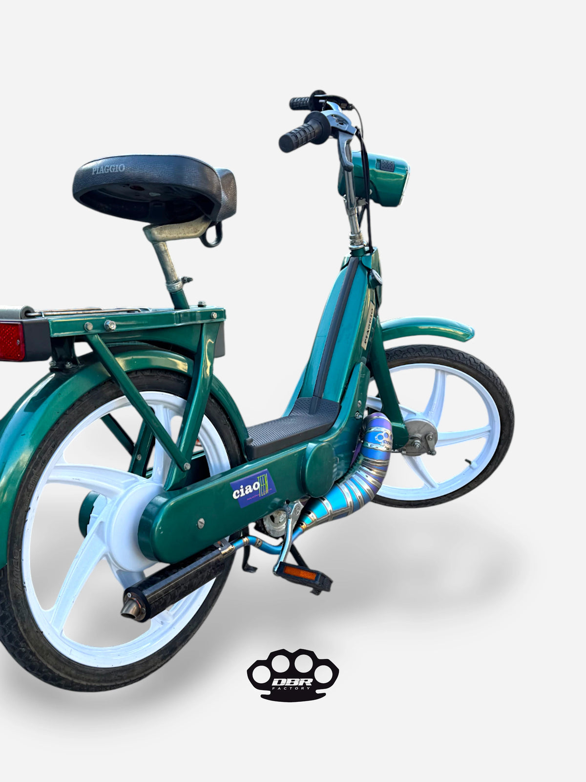 DBR Marmitta Titanio Wyvern - Piaggio Ciao e Bravo (Slitta Originale) - Vista 21