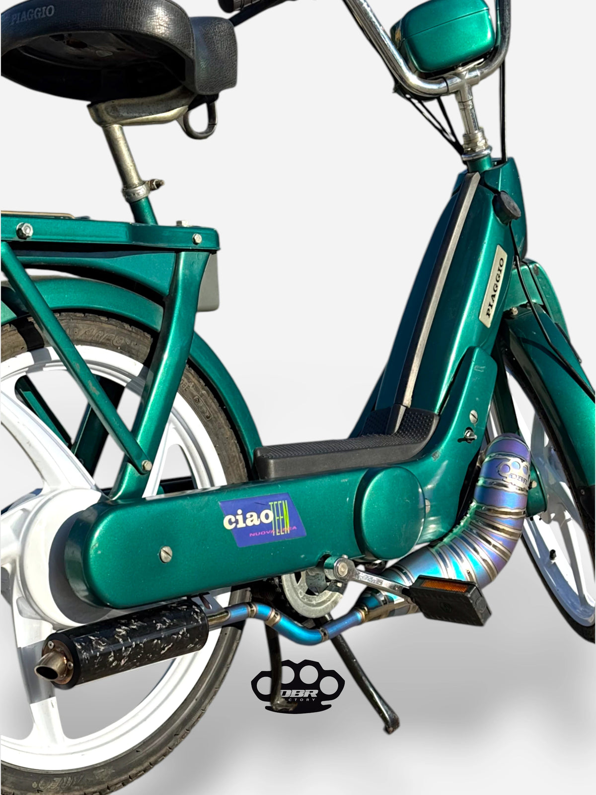 DBR Marmitta Titanio Wyvern - Piaggio Ciao e Bravo (Slitta Originale) - Vista 23
