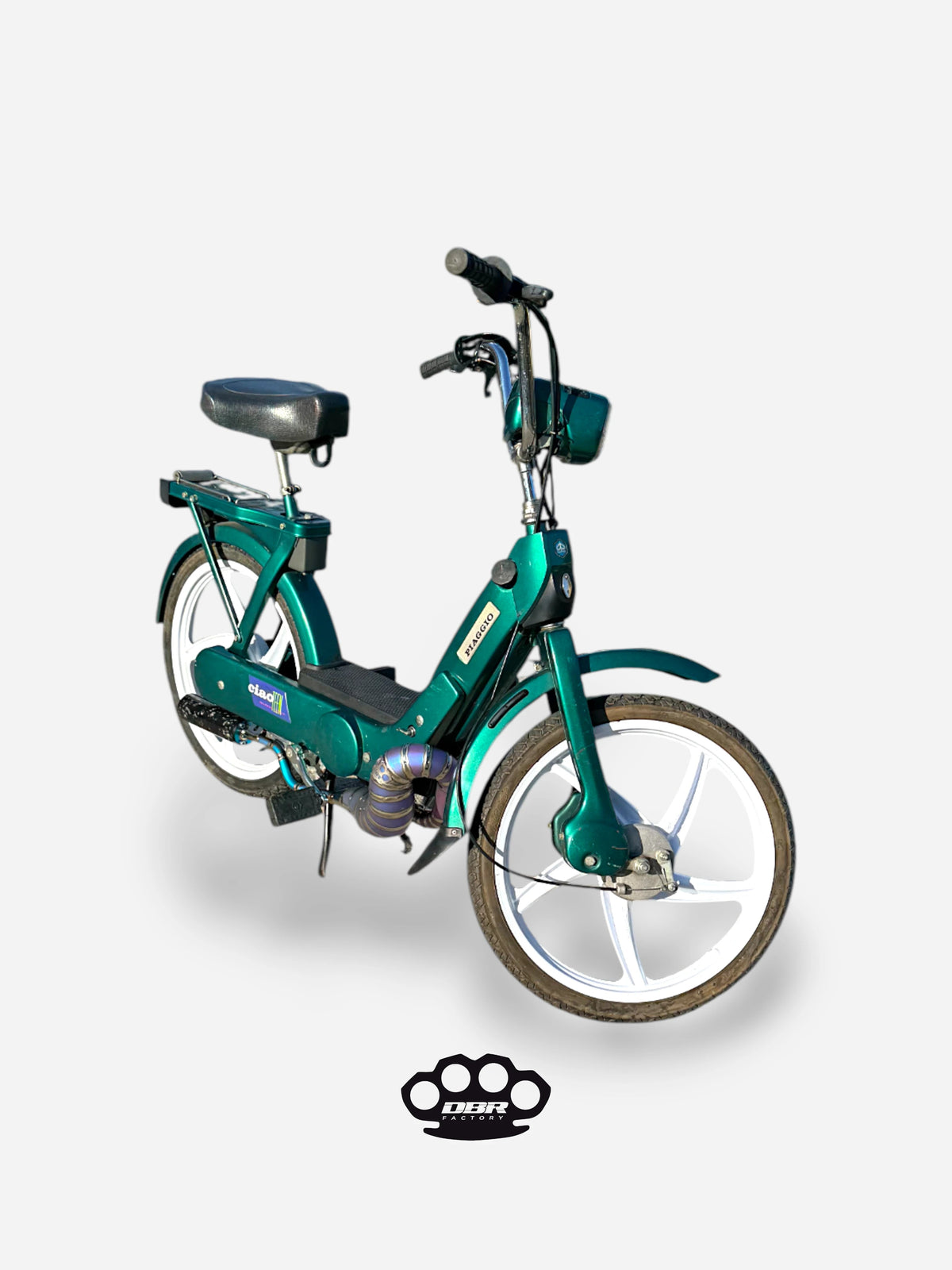 DBR Marmitta Titanio Wyvern - Piaggio Ciao e Bravo (Slitta Originale) - Vista 24