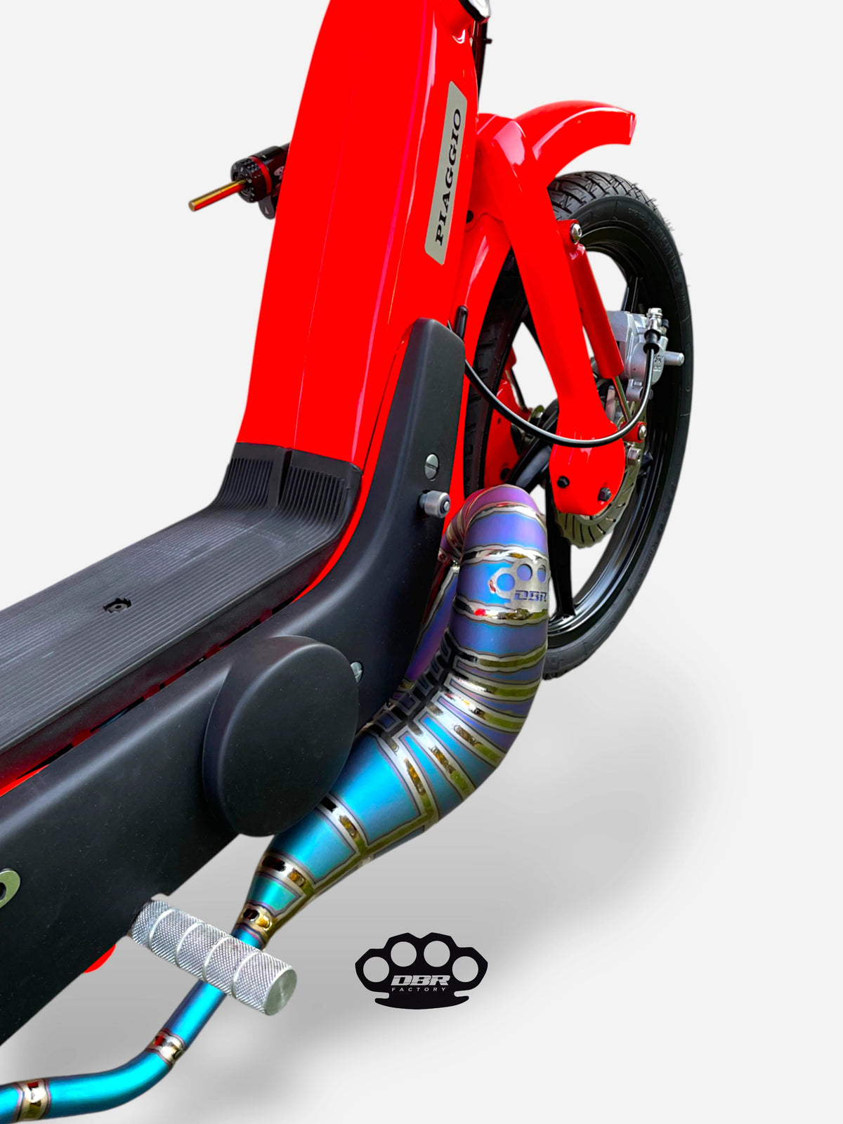 DBR Marmitta Titanio Wyvern - Piaggio Ciao e Bravo (Slitta Originale) - Vista 28