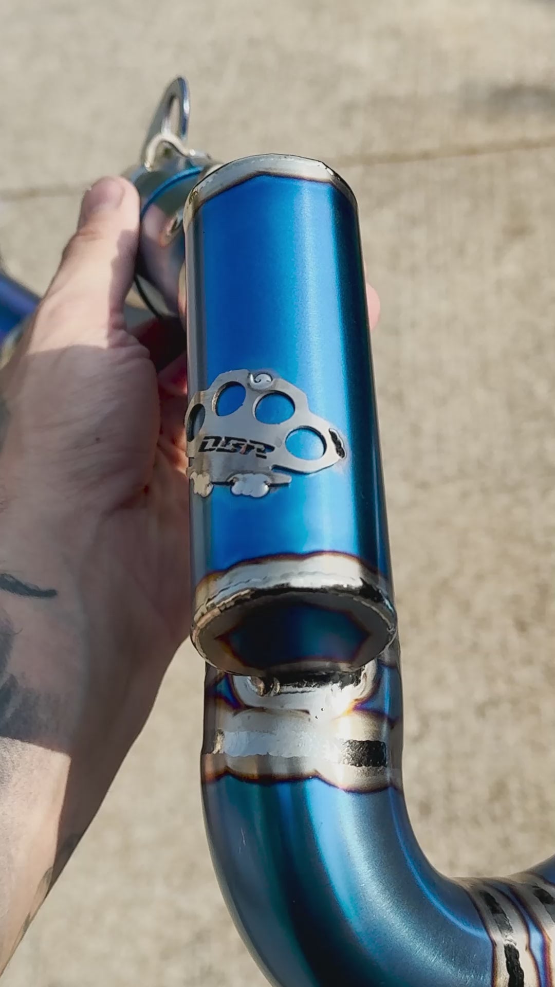 DBR 4T Titanium Auspuffkrümmer + Powerbomb - KTM: EXC-F 450 (2017-2019), Husqvarna: 450 FE (2017-2019)